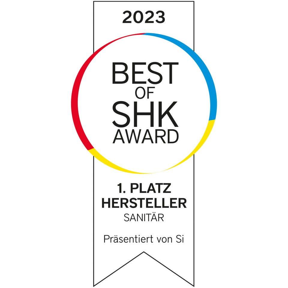 Platz 1 des Best of SHK Awards 2023 für das Geberit Spülventil Typ 212