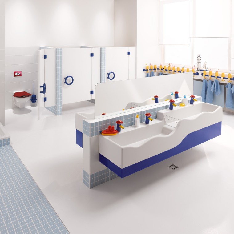 Bildungseinrichtungen, kindgerechte Trinkwasserarmaturen, Hygieneerziehung, Bambini Waschlandschaft Bildungseinrichtungen, kindgerechte Trinkwasserarmaturen, Hygieneerziehung, Bambini Waschlandschaft