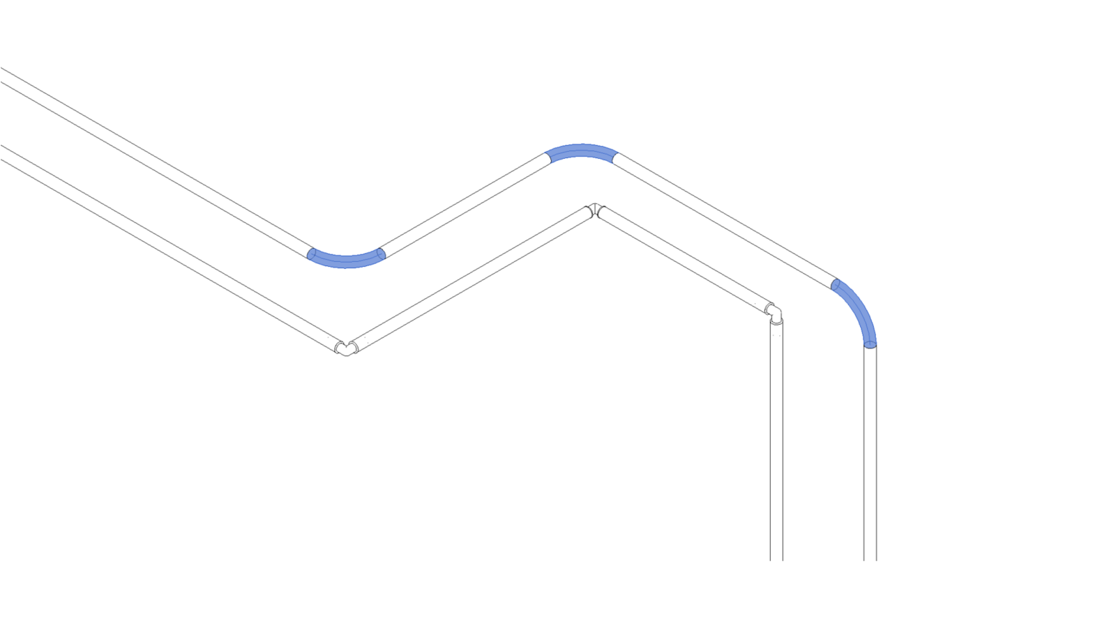Gebogene Rohre in einem BIM Projekt Gebogene Rohre in einem BIM Projekt