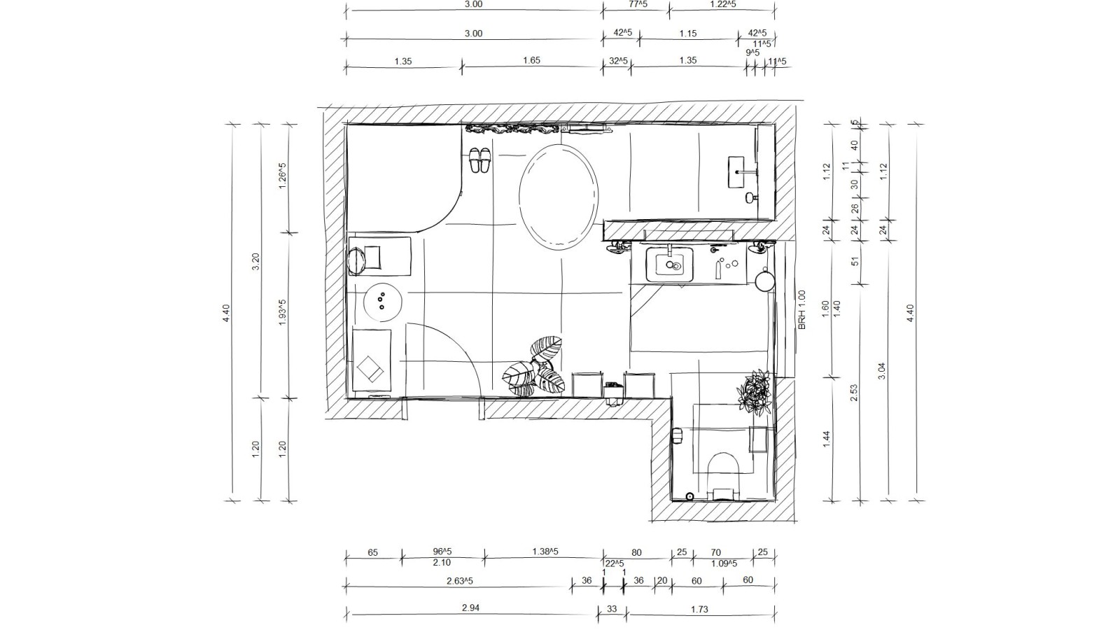 Illustration Grundriss professionelle Badplanung