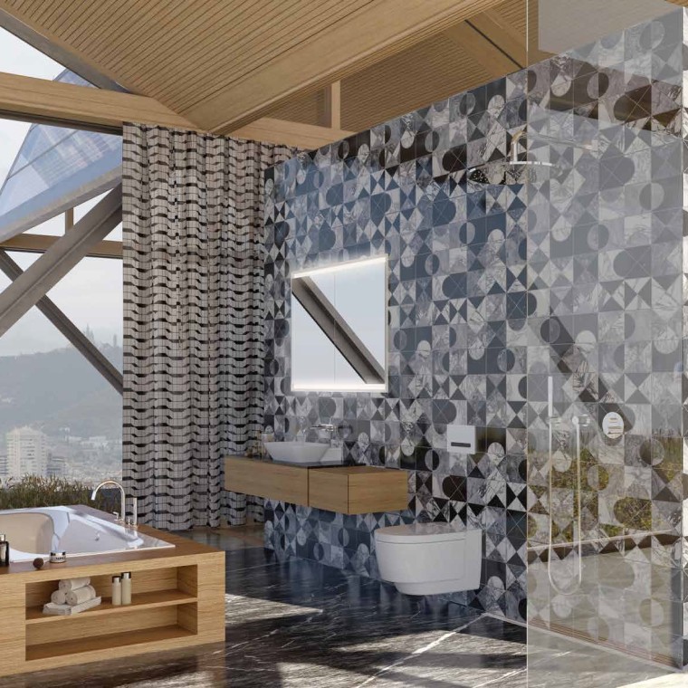 "H.O.M.E. Haus 2023": Das Masterbad (© Earchstudio / O&O Baukunst)