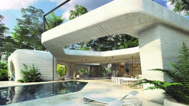"H.O.M.E. Haus 2024": Die Terrasse mit Pool (© Jasper Architects) "H.O.M.E. Haus 2024": Die Terrasse mit Pool (© Jasper Architects)