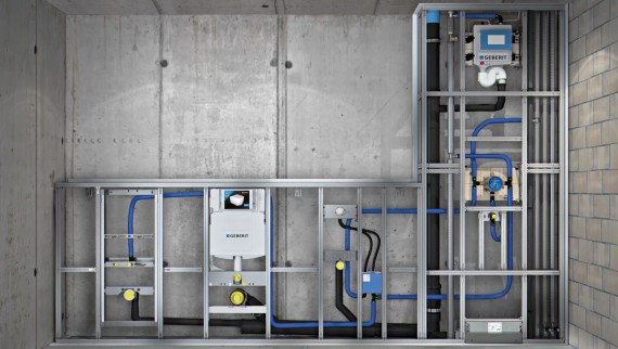 Geberit GIS Installationssystem, Wandaufbau