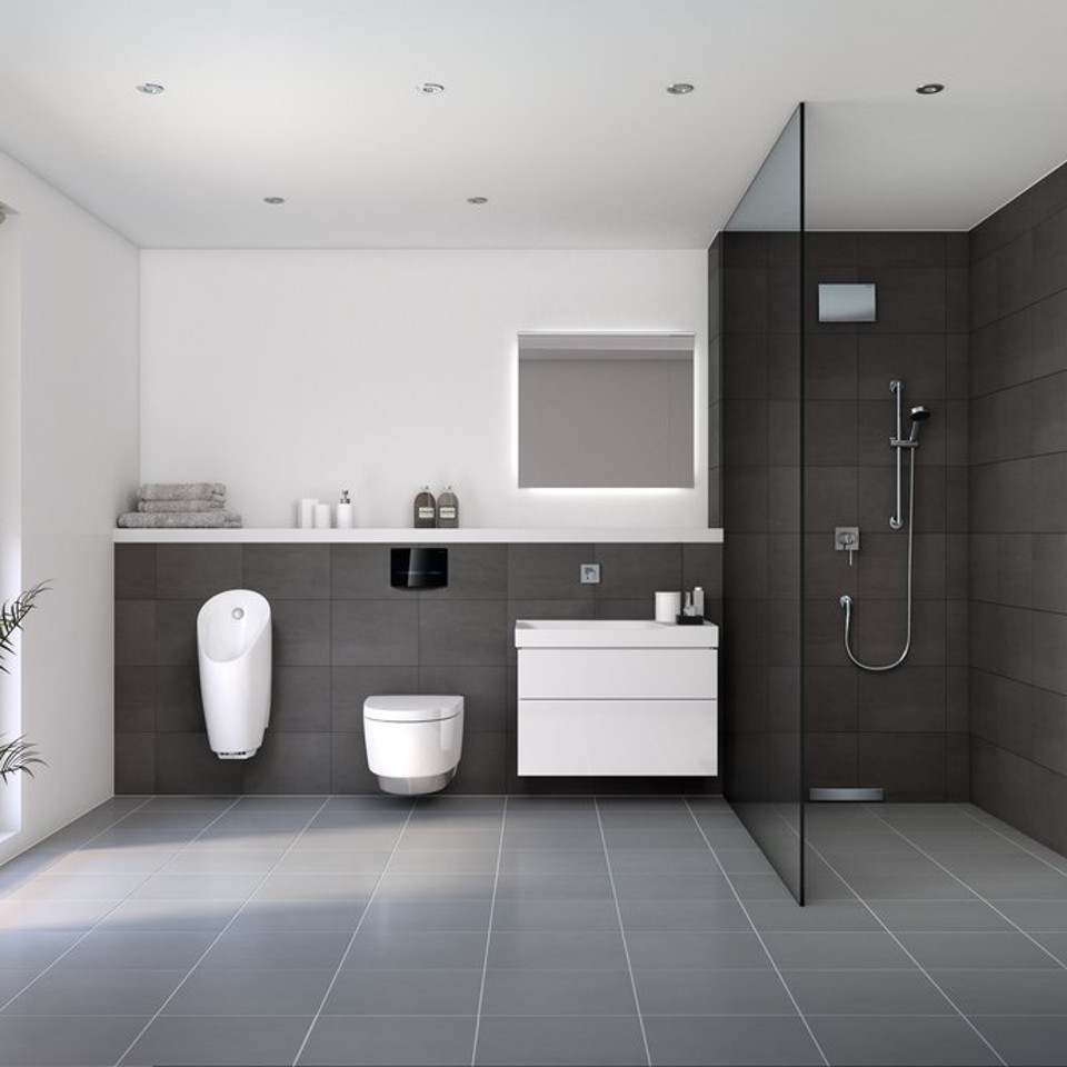 Badezimmer mit Geberit Produkten und Systemen