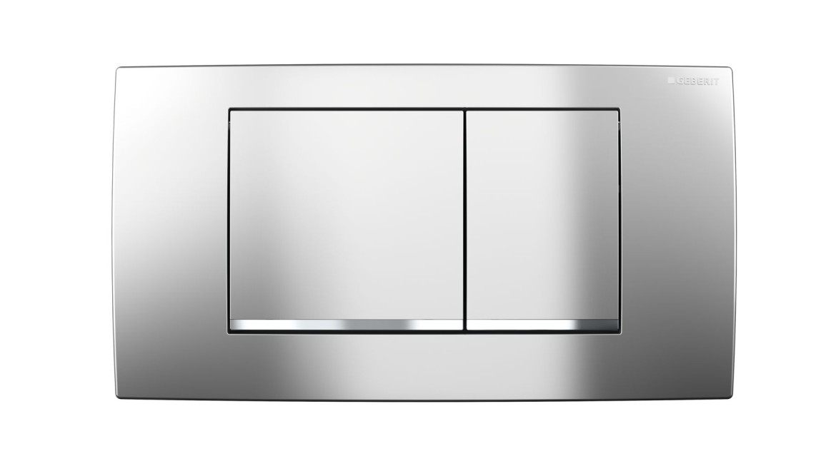 Geberit Twinline30 in chrom matt und easy-to-clean-beschichtet Geberit Twinline30 in chrom matt und easy-to-clean-beschichtet