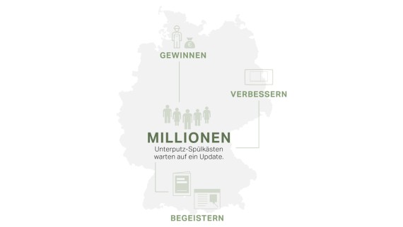 Deutschland rüstet um – Zwei-Mengen-Spülung mit der Geberit Twinline30. Deutschland rüstet um – Zwei-Mengen-Spülung mit der Geberit Twinline30.