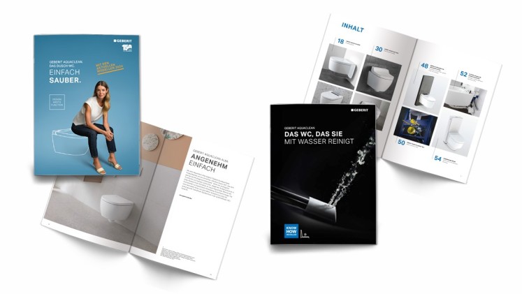 Geberit AquaClean Broschüre für Privatkunden & Produktlinienbroschüre für Geschäftskunden