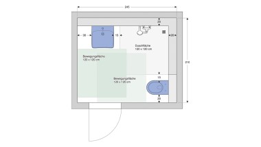 Grundriss Sanitärraumplanung