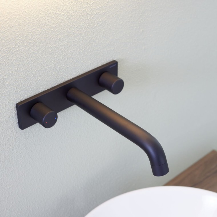 Geberit ONE Wandarmatur rundes Design, schwarz matt