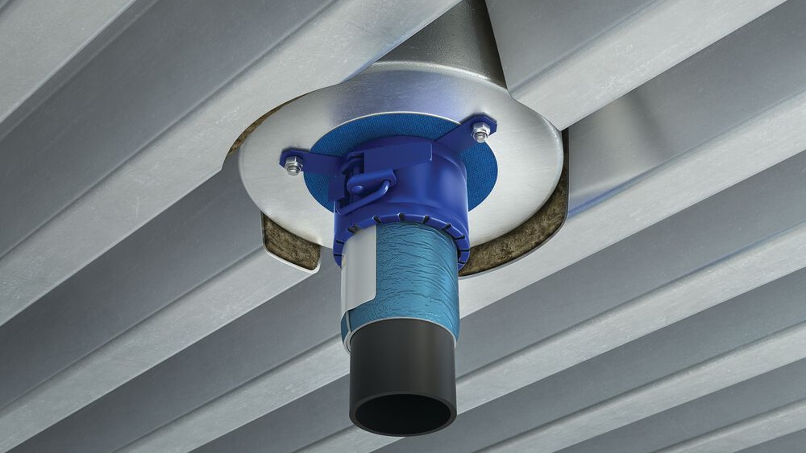 Geberit Pluvia Dachdurchführung mit Brandschutz, d56 Geberit Pluvia Dachdurchführung mit Brandschutz, d56