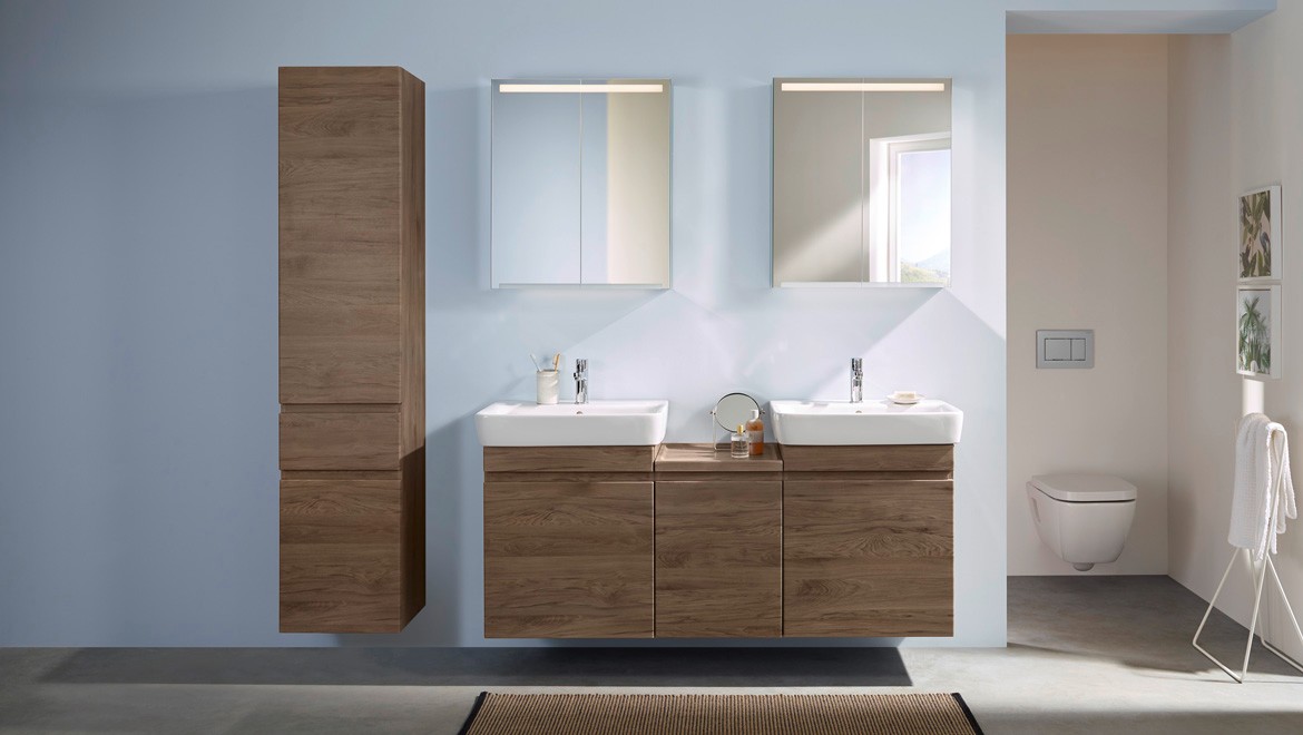 Geberit Badserie Renova Plan in Nussbaum hickory Geberit Badserie Renova Plan in Nussbaum hickory