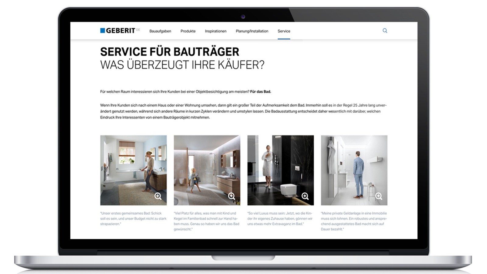 Geberit Service-Portal für Bauträger: Unterstützung bei Beratung, Verkauf und Betrieb von Objekten Geberit Service-Portal für Bauträger: Unterstützung bei Beratung, Verkauf und Betrieb von Objekten