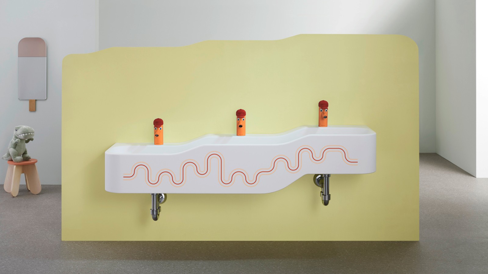 Die Badserie Geberit Bambini überzeugte die Jury durch ihr kindgerechtes Design und die cleveren Details für den Alltag der kleinen Nutzerinnen und Nutzer. Die Badserie Geberit Bambini überzeugte die Jury durch ihr kindgerechtes Design und die cleveren Details für den Alltag der kleinen Nutzerinnen und Nutzer.