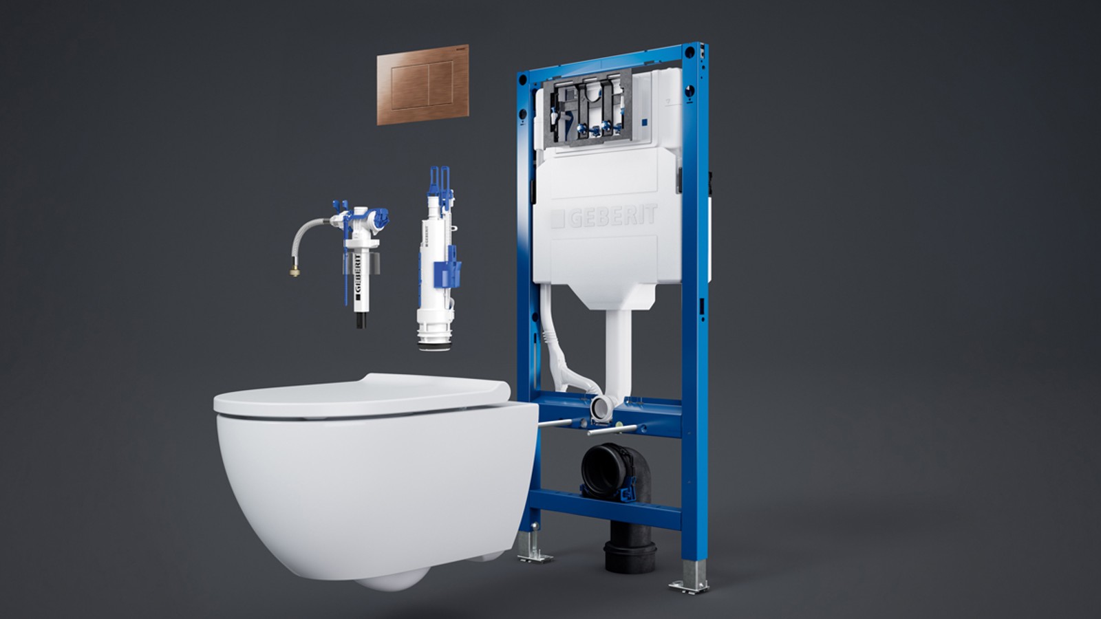 Das Geberit WC-System mit seinen Komponenten Das Geberit WC-System mit seinen Komponenten