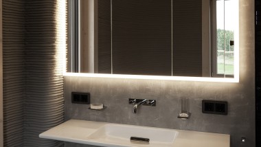 Geberit ONE Waschtisch und Lichtspiegelschrank Geberit ONE Waschtisch und Lichtspiegelschrank