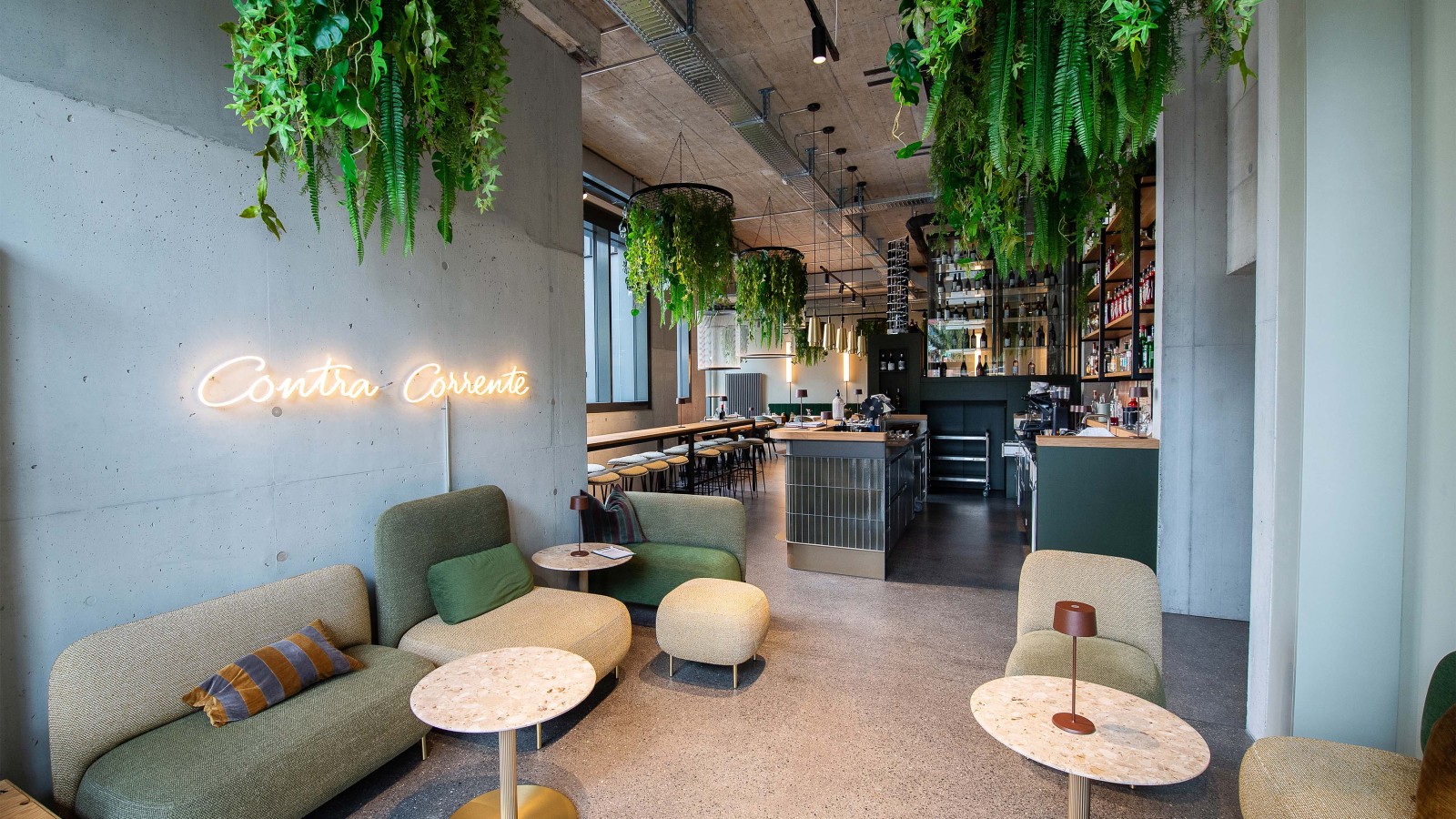 Das hauseigene Restaurant Contra Corrente.