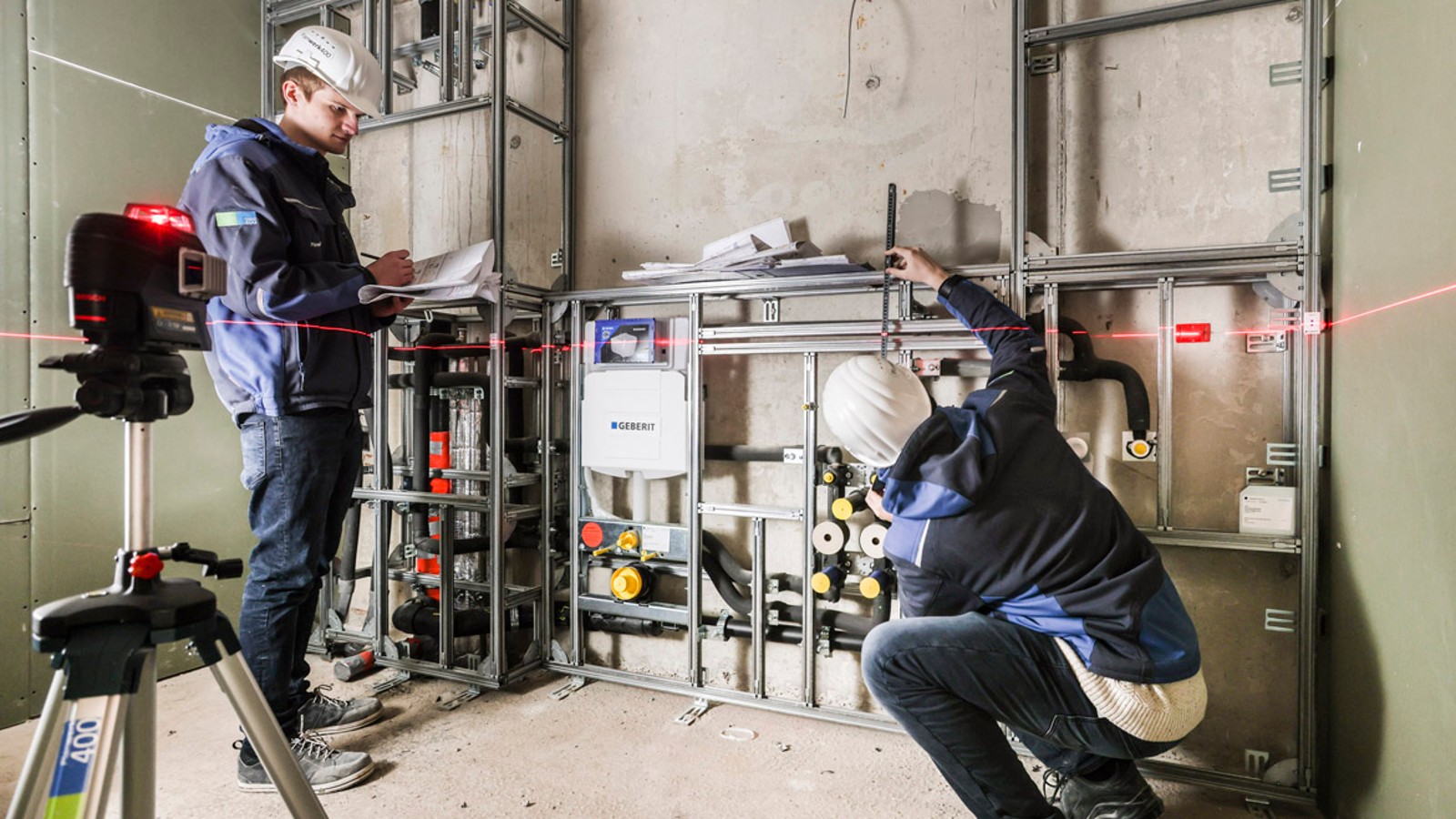 Abnahme der Geberit GIS IV Installation durch ein Ingenieurbüro. Abnahme der Geberit GIS IV Installation durch ein Ingenieurbüro.