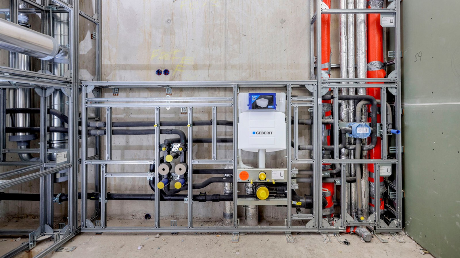 Geberit GIS IV im Bauprojekt im Karlsruher Stadtteil Daxlanden. Geberit GIS IV im Bauprojekt im Karlsruher Stadtteil Daxlanden.