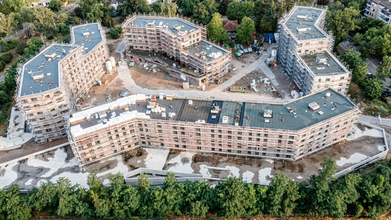 Modernes Wohnquartier im Karlsruher Stadtteil Daxlanden