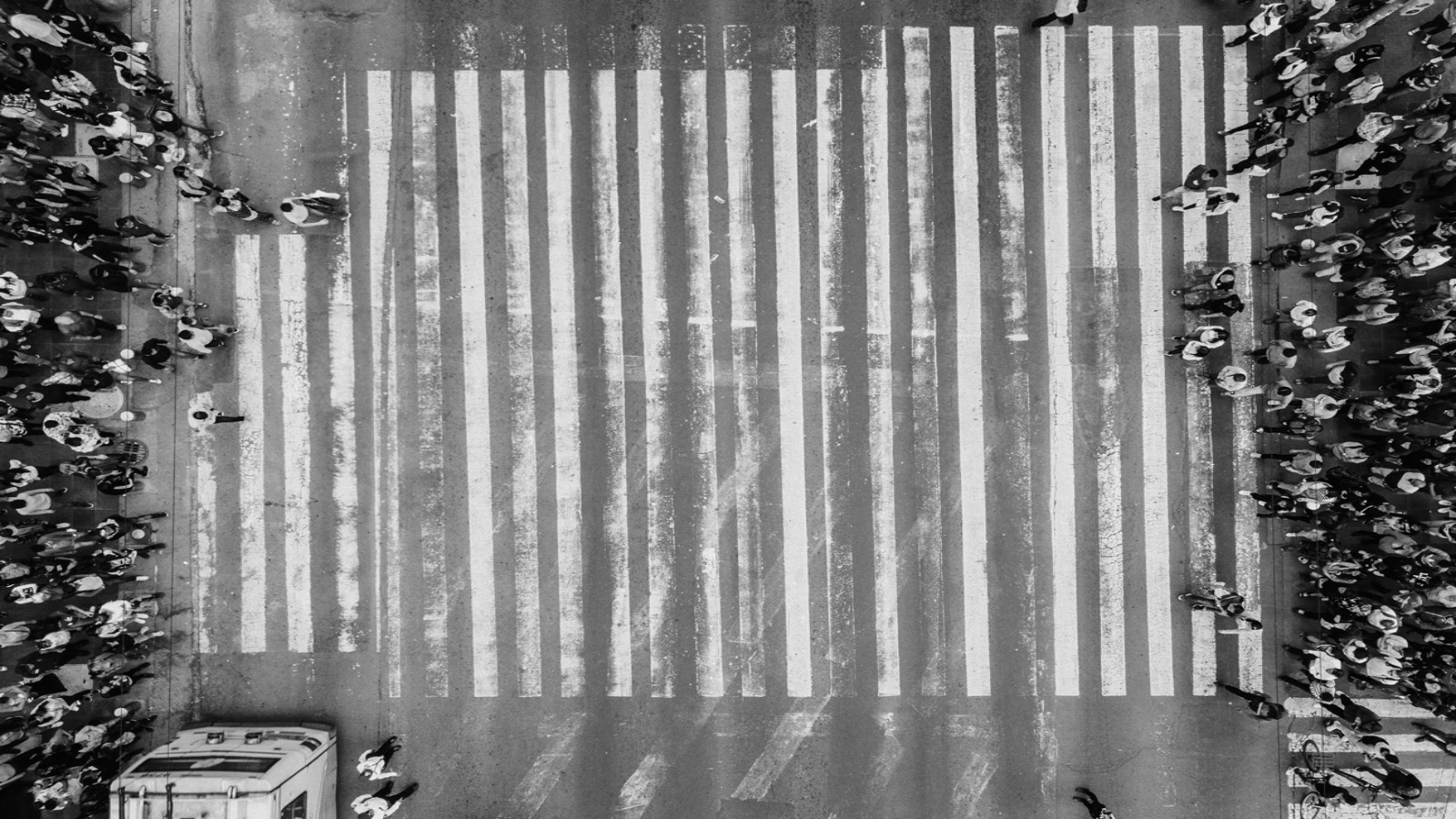 Luftaufnahme von einer Kreuzung in Mexiko-Stadt