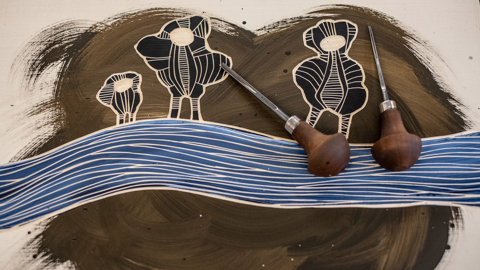 Betätigungsplatte Sigma50 als Kunst-Edition in der Entstehung Betätigungsplatte Sigma50 als Kunst-Edition in der Entstehung