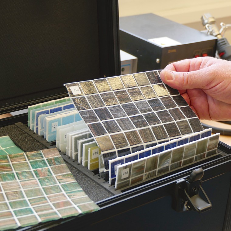 Muster für die Glasmosaikwände