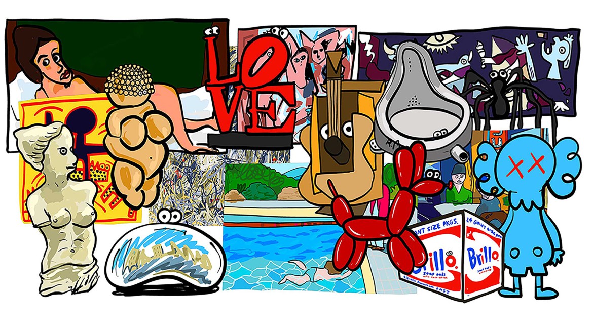 Jon Burgerman – Collage digitaler Arbeiten für NFTs Jon Burgerman – Collage digitaler Arbeiten für NFTs