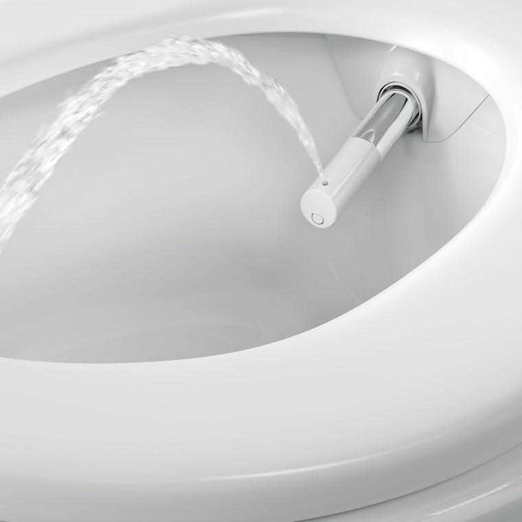 Ein sanfter Duschstrahl reinigt den Intimbereich