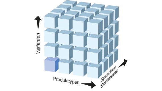 Komplexität von Produkt/Variante/Sortiment/Sprache; Grafik: © Geberit International AG