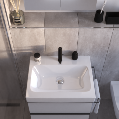 Geberit iCon Waschtisch mit Ablagefläche und Unterschrank Geberit iCon Waschtisch mit Ablagefläche und Unterschrank