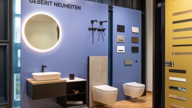 Geberit Neuheiten im Bereich Badausstattung in der Ausstellung im BäderForum und GIZ Langenfeld.
