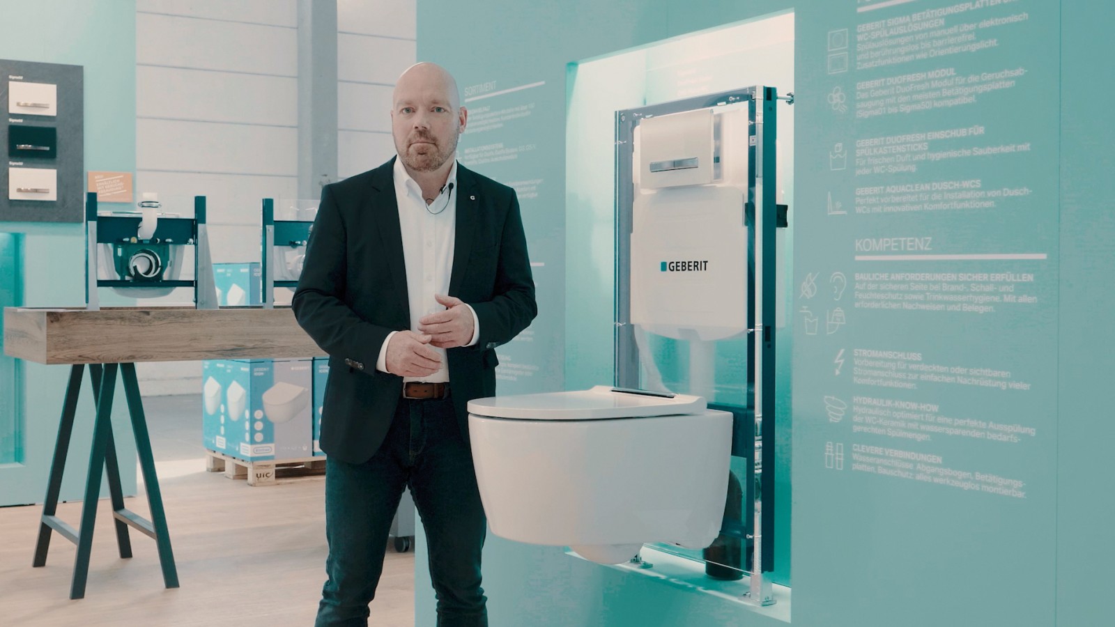 Dirk Engelhardt in der Geberit WebFair 2020 Dirk Engelhardt in der Geberit WebFair 2020