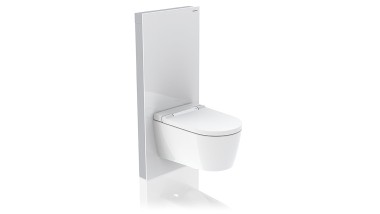Geberit Monolith Plus Sanitärmodul in Weiß mit Dusch-WC Geberit AquaClean Sela