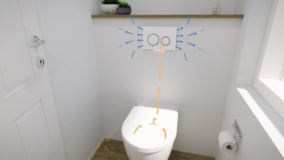 WC mit Geberit DuoFresh Geruchsabsaugung WC mit Geberit DuoFresh Geruchsabsaugung