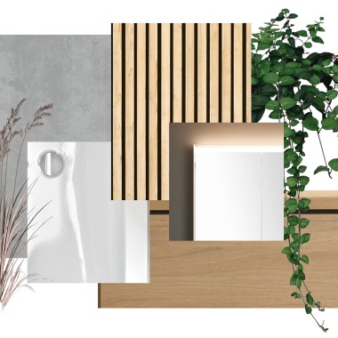 Moodboard des 6x6-Designs (© Bjerg Arkitektur) Moodboard des 6x6-Designs (© Bjerg Arkitektur)