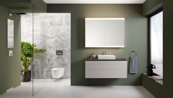 Geberit ONE Badezimmer mit Dusche ohne Barriere Geberit ONE Badezimmer mit Dusche ohne Barriere