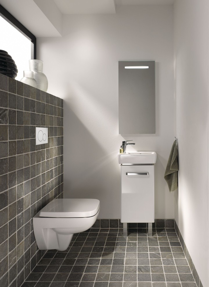 Geberit Renova Compact Gäste-WC mit Handwaschbecken und Unterschrank Geberit Renova Compact Gäste-WC mit Handwaschbecken und Unterschrank