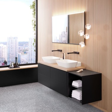 Geberit Option Plus Square Lichtspiegel mit Geberit ONE Waschtisch und Waschtischunterschrank Geberit Option Plus Square Lichtspiegel mit Geberit ONE Waschtisch und Waschtischunterschrank