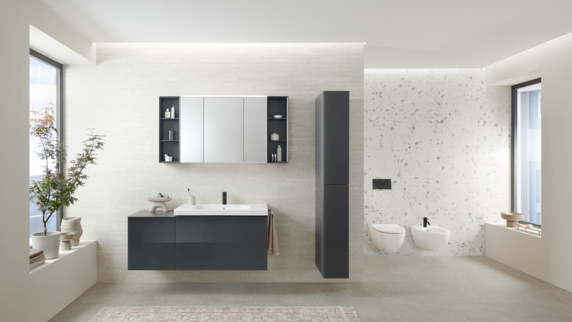 Geberit Acanto Bad in Glas lava Geberit Acanto Bad in Glas lava