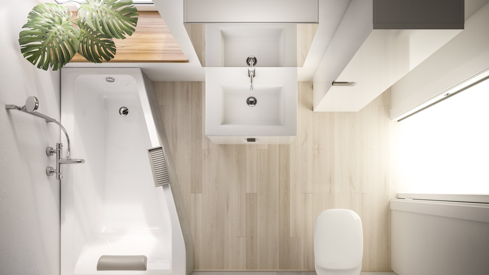 Badezimmer mit kleinem Grundriss Badezimmer mit kleinem Grundriss