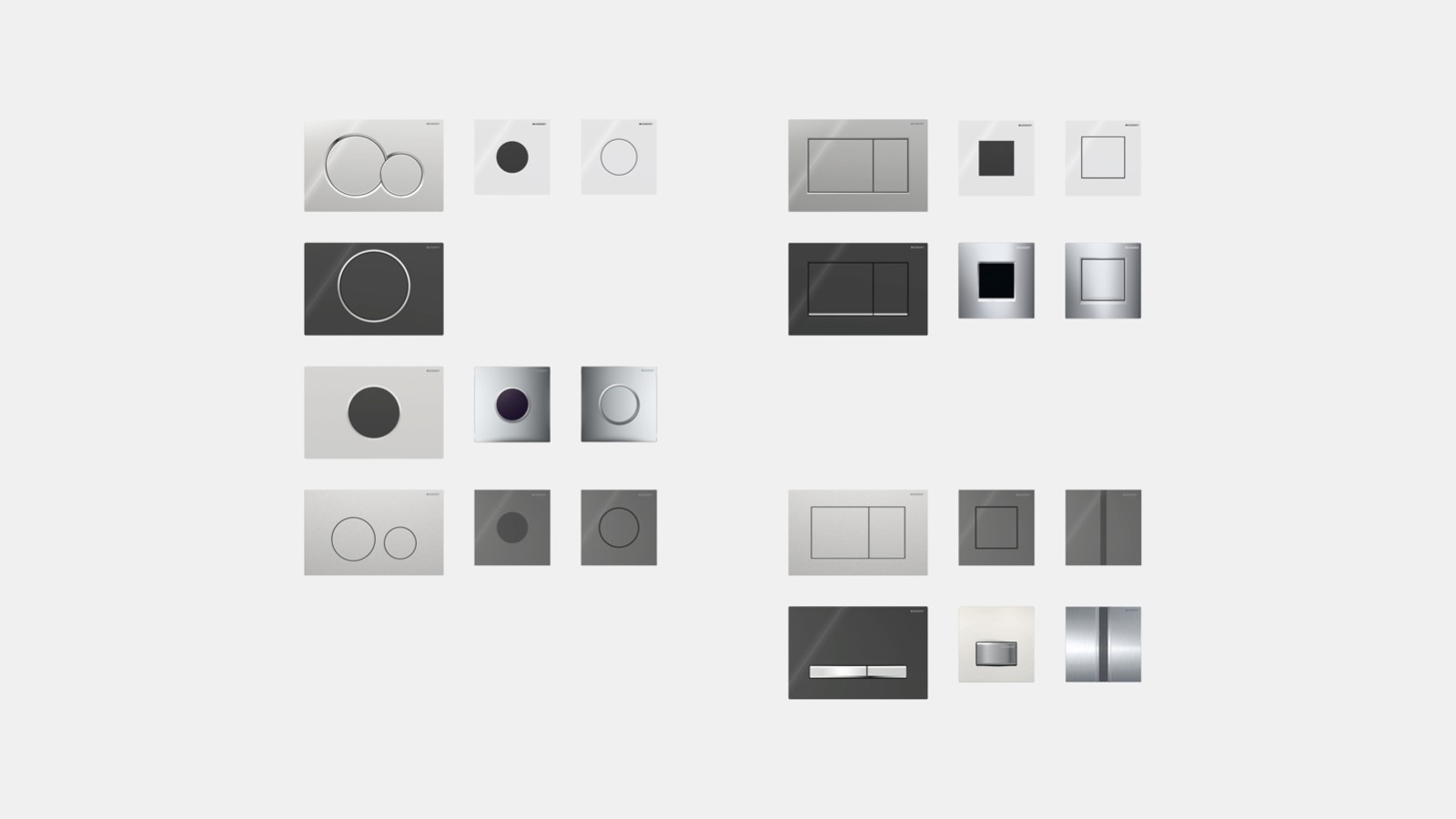 Geberit Betätigungsplatten und Abdeckplatten für Urinale Geberit Betätigungsplatten und Abdeckplatten für Urinale