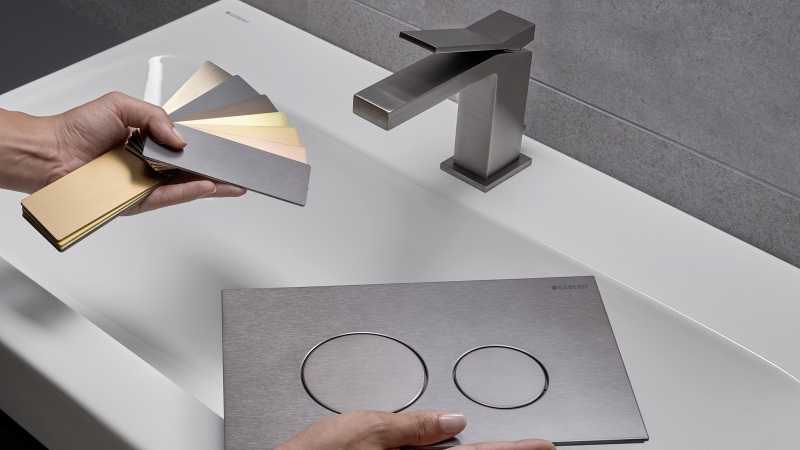 Verschiedenen Finish-Optionen passend zur Armatur