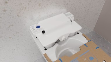 Technikeinheit von oben einsetzen Technikeinheit von oben einsetzen