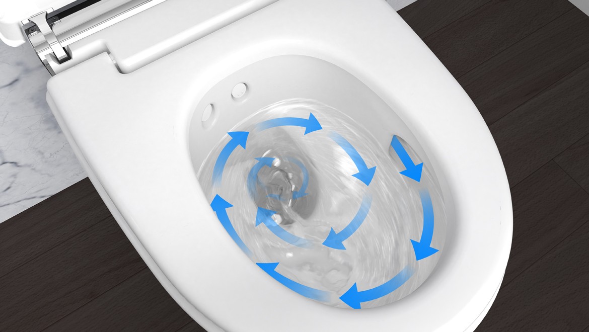 Geberit AquaClean TurboFlush-Spültechnik Geberit AquaClean TurboFlush-Spültechnik