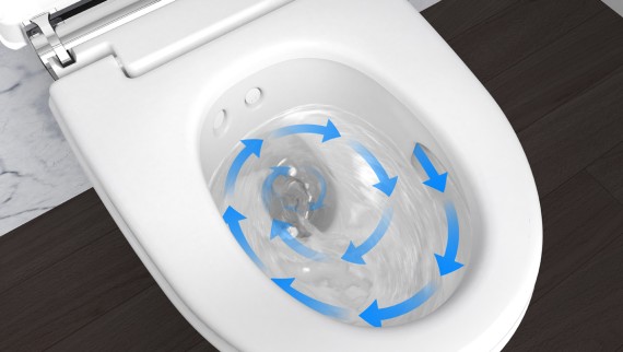 Geberit ONE WC mit gründlicher TurboFlush®-Ausspülung Geberit ONE WC mit gründlicher TurboFlush®-Ausspülung