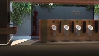 Geberit Preda Urinale im öffentlichen Raum