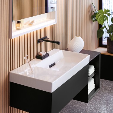 Geberit ONE Wandarmatur in Schwarz matt Geberit ONE Wandarmatur in Schwarz matt