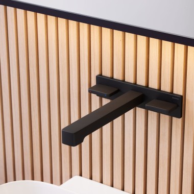 Geberit ONE Wandarmatur eckiges Design schwarz matt Geberit ONE Wandarmatur eckiges Design schwarz matt