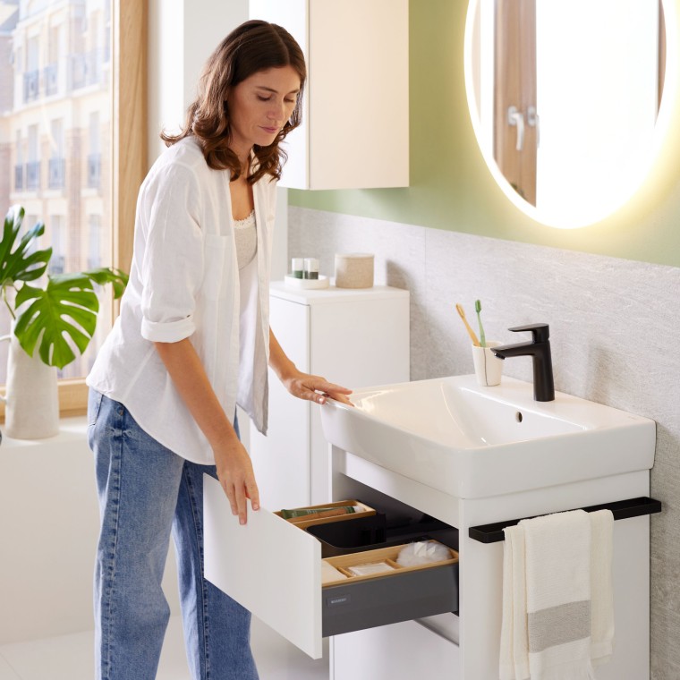 Vielseitig einsetzbar und stilvoll gestaltet: Geberit Renova Plan Waschtische – in zahlreichen Größen und Designs, ideal für Neubau und Modernisierung