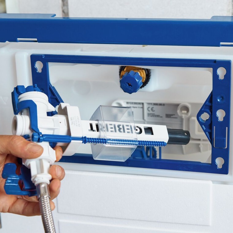 Das hydraulisch optimierte Geberit Füllventil Typ 383. Das hydraulisch optimierte Geberit Füllventil Typ 383.